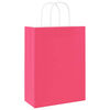 vidaXL Papieren zakken 50 st met hengsels 26x12x35 cm roze