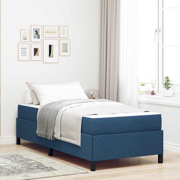 vidaXL Boxspringbed Blauw 90 x 200 cm Stof