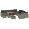 vidaXL Tuinbankenset 13 pcs Grijs poly rattan