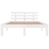 vidaXL Bedframe massief hout wit 180x200 cm