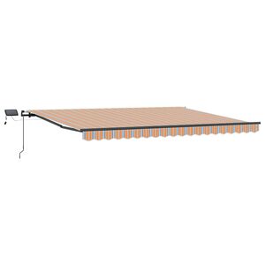 vidaXL Uitschuifbare luifel Meerkleurig 400 &times; 350 cm Stof en Aluminium