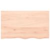 vidaXL Wandschap 100x60x(2-4) cm onbehandeld massief eikenhout