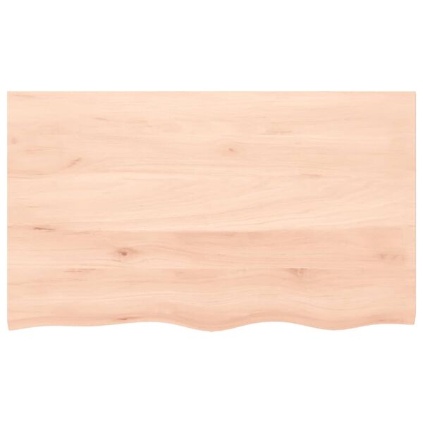 vidaXL Wandschap 100x60x(2-4) cm onbehandeld massief eikenhout