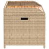vidaXL Opbergbankje 100x50x52 cm poly rattan acaciahout gemengd beige