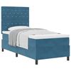 vidaXL Boxspringbed met matras Donkerblauw 90 x 200 cm Stof
