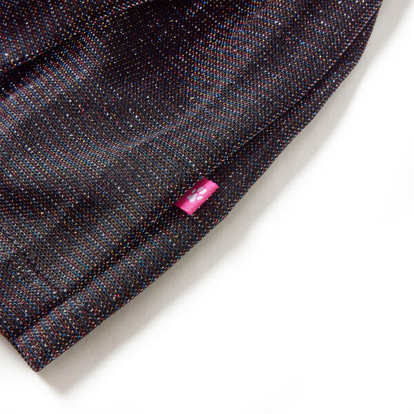 Kinderrokje geplooid met glitters 128 marineblauw