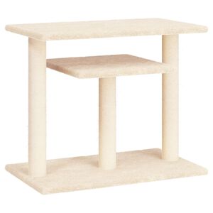 vidaXL Krabpaal met platforms 62,5 cm cr&egrave;mekleurig