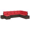 vidaXL Tuin Sofa Set 8 st Bruin poly rattan