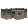 vidaXL Tuin Sofa Set 7 st Grijs Poly riet
