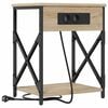 vidaXL Nachtkastje Sonoma Eiken 41 x 31 x 51 cm Bewerkt hout