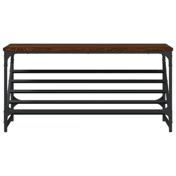 vidaXL Schoenenrek 90x30x45 cm bewerkt hout bruin eikenkleur