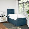 vidaXL Boxspring met matras fluweel blauw 100x200 cm