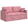 vidaXL Bank 2 pcs Roze 158 x 78 x 80 cm Fluweel
