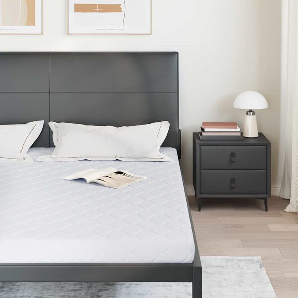 vidaXL Matras Wit 200 x 200 cm Jacquard stof