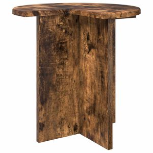 vidaXL Bijzettafel Gerookt eiken &Oslash; 39 x 38 cm Bewerkt hout