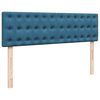 vidaXL Ottoman bed met matras en LED's 140x190cm fluweel donkerblauw