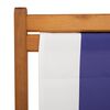 vidaXL Strandstroelen 2st inklapbaar stof en massief hout blauw en wit