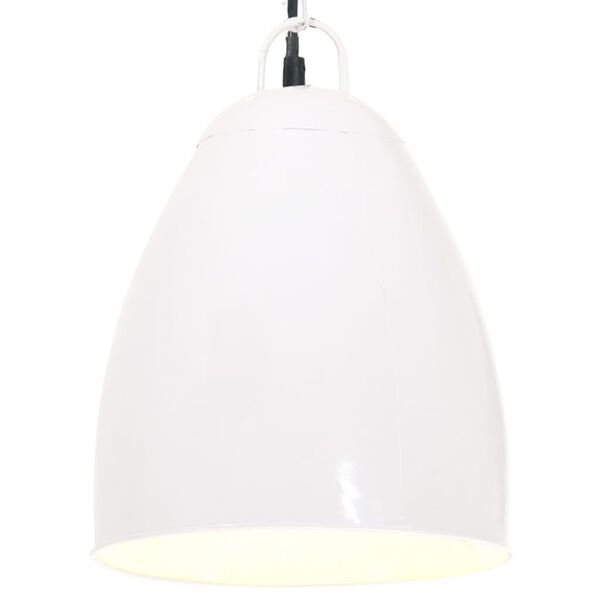 vidaXL Hanglamp industrieel rond 25 W E27 32 cm wit