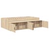 vidaXL Bedframe met lade Sonoma Eiken 100 x 200 cm Bewerkt hout