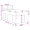 vidaXL Boxspring met matras stof lichtgrijs 80x200 cm