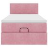 vidaXL Ottoman bed met matras 100x200 cm fluweel roze