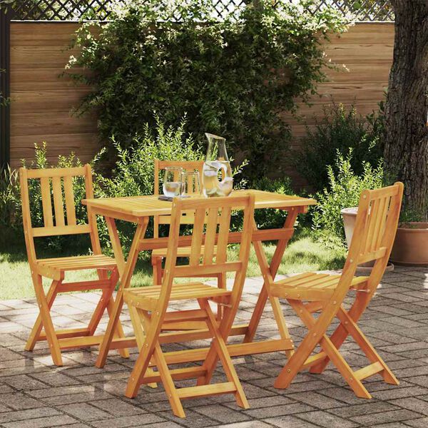 vidaXL Tuin Bistro Set 5 pcs Bruin Massief acaciahout