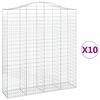vidaXL Schanskorven 10 st gewelfd 200x50x220/240 cm ijzer