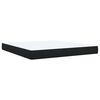 vidaXL Boxspring met matras fluweel zwart 180x200 cm
