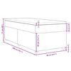 vidaXL Boxspring met matras stof donkerbruin 90x200 cm