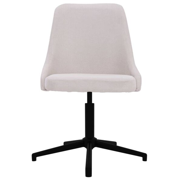 vidaXL Eetkamerstoelen 6 st stof cr&egrave;mekleurig
