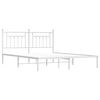 vidaXL Bedframe met hoofdbord metaal wit 183x213 cm