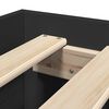 vidaXL Bedframe bewerkt hout zwart 100x200 cm