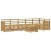 vidaXL Buiten bankenset 7 pcs Wit 59 x 59 x 37 cm Massief Acaciahout