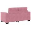 vidaXL Bank 3 pcs Roze Linnen-mix stof