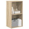 vidaXL Boekenkast met 2 schappen 40x30x76,5 cm bewerkt hout sonoma eik