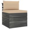 vidaXL 9-delige Loungeset met kussens pallet massief grenenhout