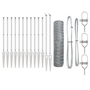 vidaXL Gecombineerd draadhek met spikes 25 x 0,6 m (B x H)