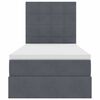 vidaXL Opslag bed met matras Donkergrijs 90 x 200 cm Fluweel