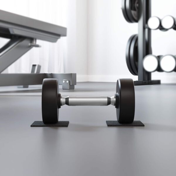 vidaXL Rubber granulaat patio pad Zwart 9 x 9 x 0,3 cm Rubber