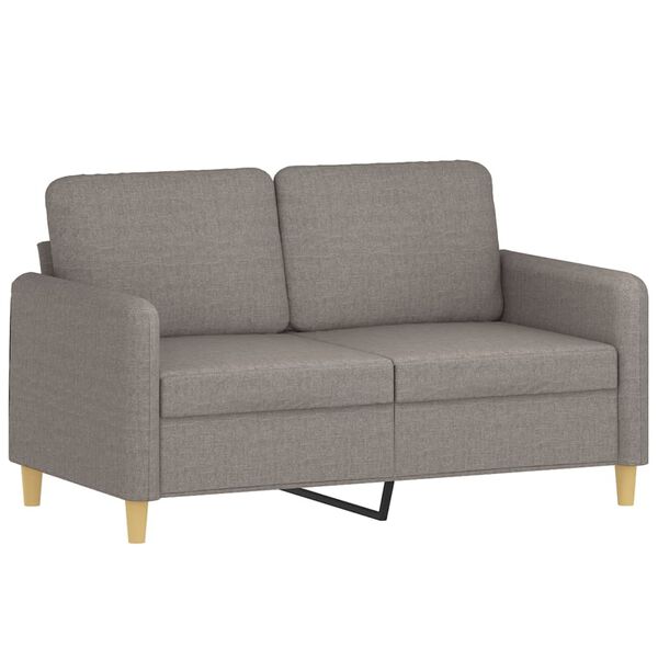 vidaXL 2-delige Loungeset met kussens stof taupe
