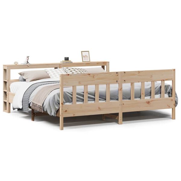 vidaXL Bedframe zonder matras massief grenenhout 200x200 cm
