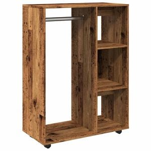 vidaXL Kledingkast 80x40x110 cm bewerkt hout oud houtkleurig