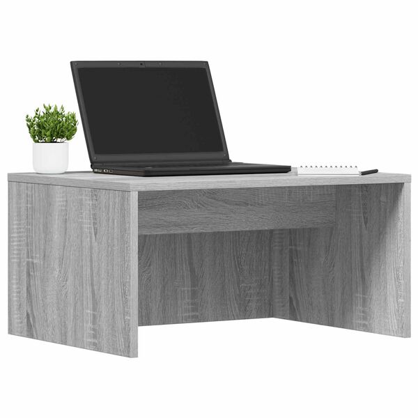 vidaXL Wandbureau met opslag Grijs Sonoma 60 x 45 x 30 cm Bewerkt hout