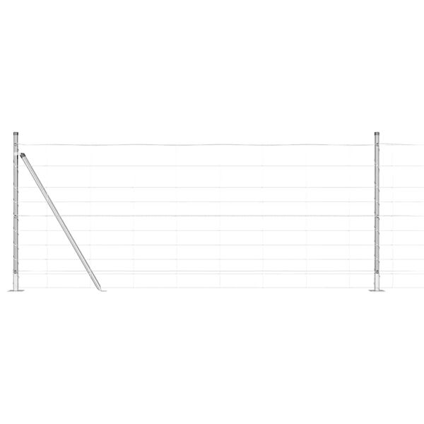 vidaXL Afrasteringspaal Gegalvaniseerd 25 x 1 m Staal