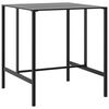vidaXL Bartafel 100x100x110 cm gepoedercoat staal zwart