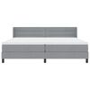 vidaXL Boxspringbed met matras Lichtgrijs 200 x 200 cm Polyester