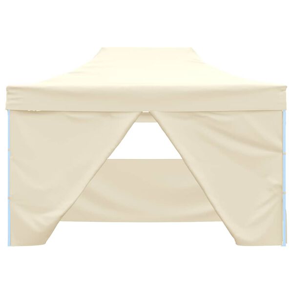 vidaXL Partytent met 4 zijwanden inklapbaar 3x4 m staal crème