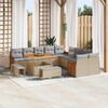 vidaXL Tuin Sofa Set met kussen 13 pcs beige en lichtgrijs