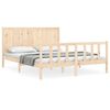 vidaXL Bedframe met hoofdbord massief hout