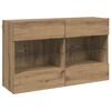 vidaXL TV Wandkast Set met LED 6 pcs Artisan Eik Geconstrueerd hout